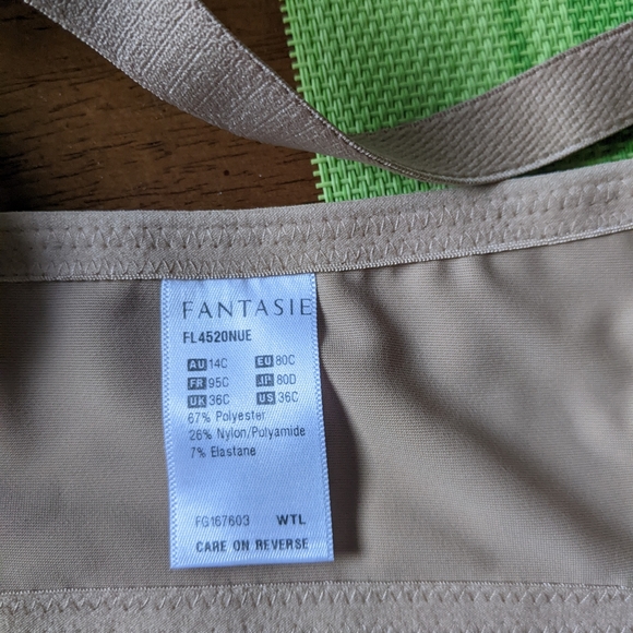 Fantasie non padded bra. Beige 36C - Picture 3 of 3